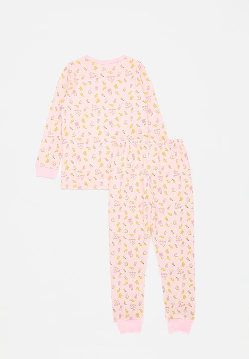 Pop Candy - Lemon and floral aop pyjama set - pink