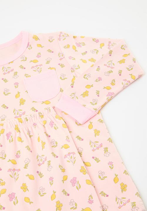 Pop Candy - Lemon and floral aop pyjama set - pink