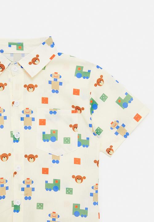 Pop Candy - Resort shirt - cream/pixels