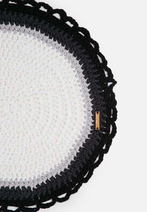 Sew Hooked - Monochrome round mat