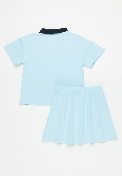 Pop Candy - Golfer & flared skirt set - blue