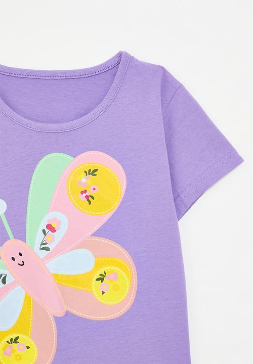 Pop Candy - Butterfly graphic tee - purple 