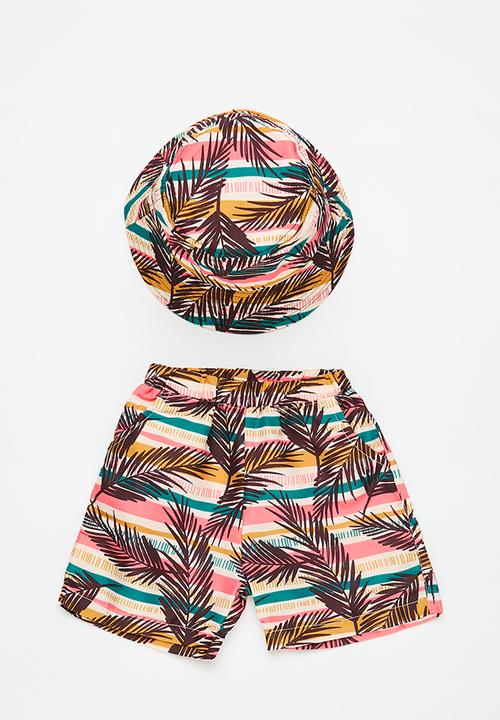 Pop Candy - Boardshort & bucket hat - multi
