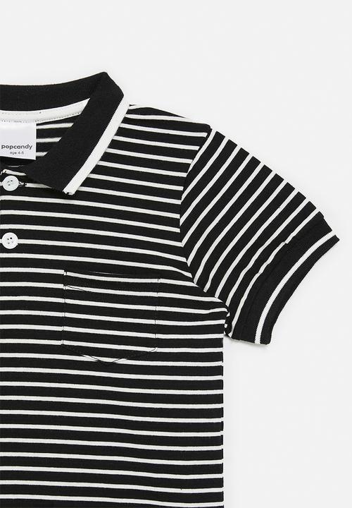 Pop Candy - Striper golfer - black/white