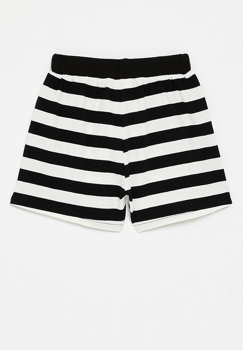 Pop Candy - Stripe short - black/white
