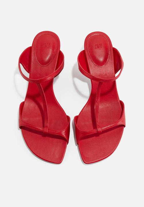 H&M - Heeled sandals - red
