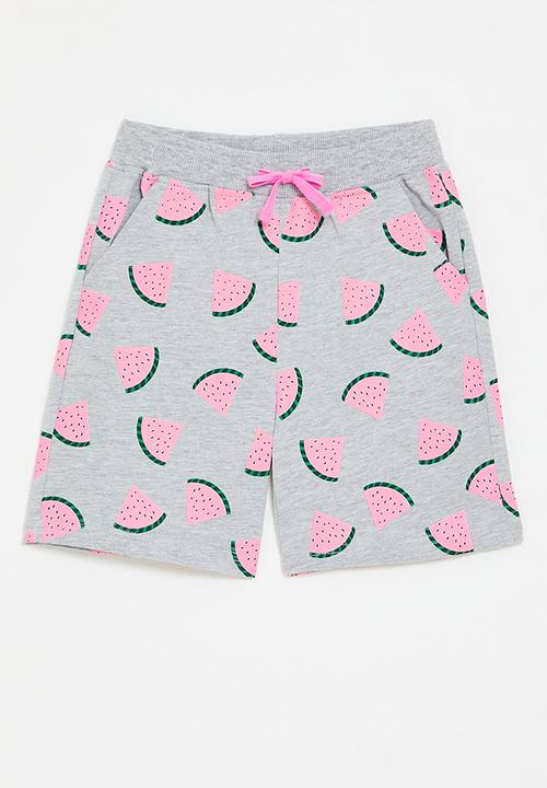 Pop Candy - Watermelon shorts - grey/pink