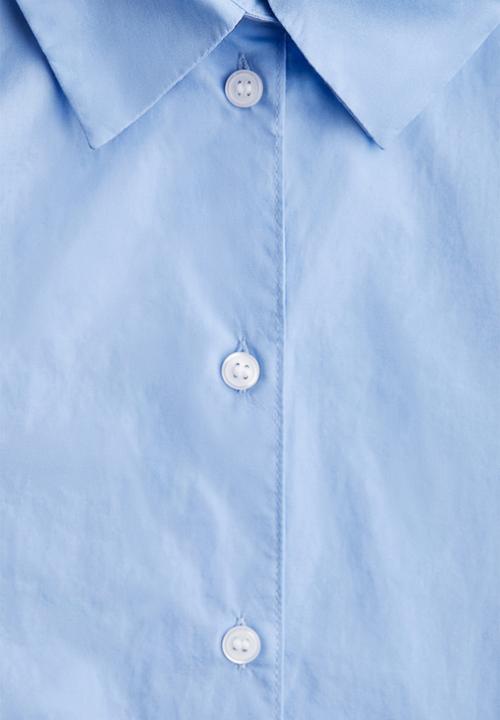 H&M - Cotton poplin shirt - light blue