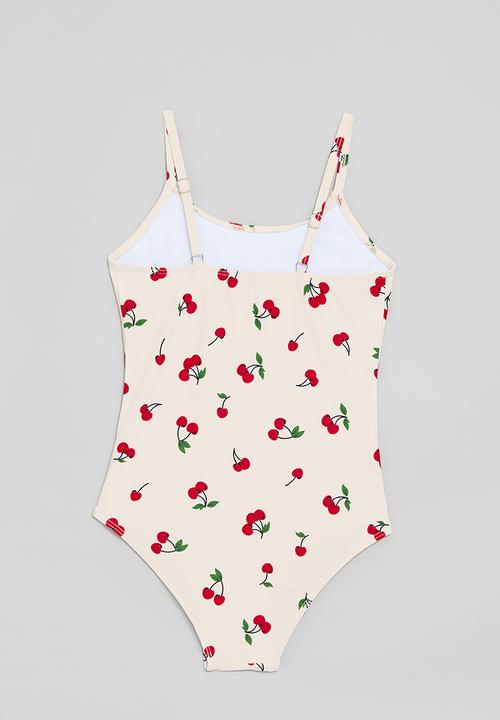Pop Candy - Cherry aop swimsuit - cream