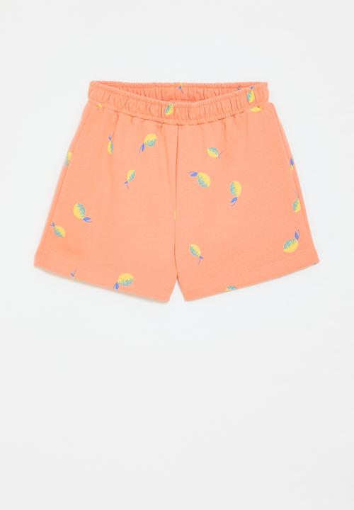 Pop Candy - Lemon all-over-print shorts - orange