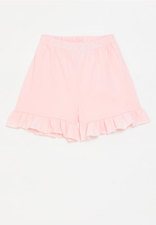 Pop Candy - Frilled hem shorts - pink