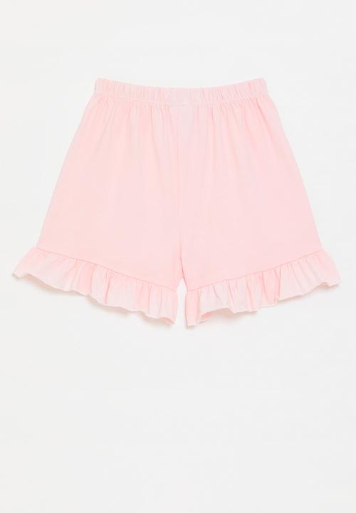 Pop Candy - Frilled hem shorts - pink