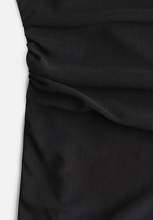 H&M - Draped mesh dress - black