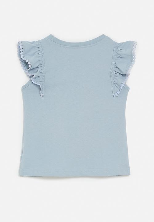 Pop Candy - Sea friends applique tee - serenity blue