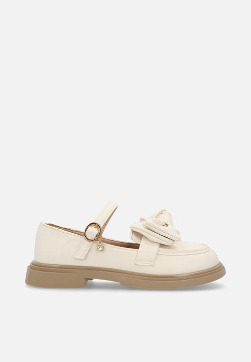 Pop Candy - Mary jane loafer with bow - cream