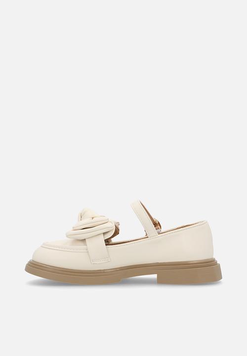 Pop Candy - Mary jane loafer with bow - cream