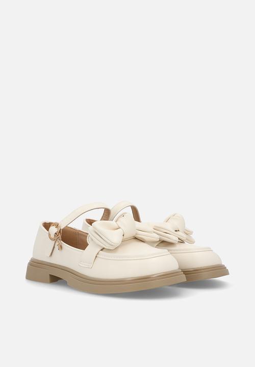 Pop Candy - Mary jane loafer with bow - cream