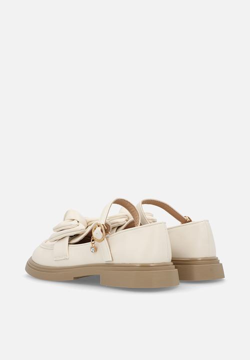 Pop Candy - Mary jane loafer with bow - cream