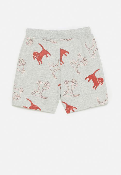 Pop Candy - Dog all-over print shorts - grey