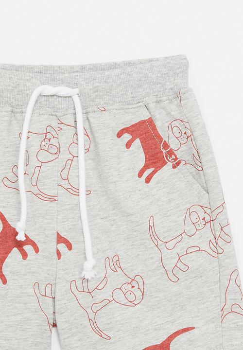 Pop Candy - Dog all-over print shorts - grey