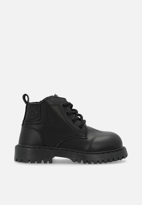 Pop Candy - PU lace-up boots - black