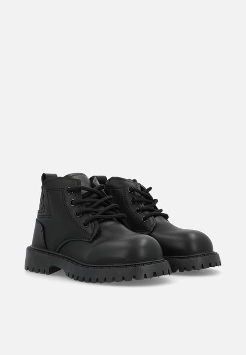 Pop Candy - PU lace-up boots - black