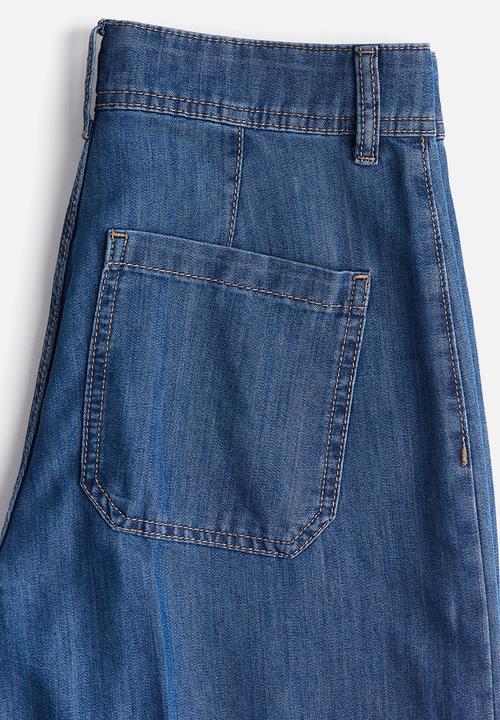 H&M - Wide high jeans - denim blue