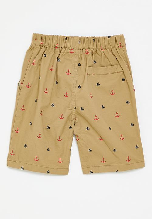 Pop Candy - Printed chino shorts - brown