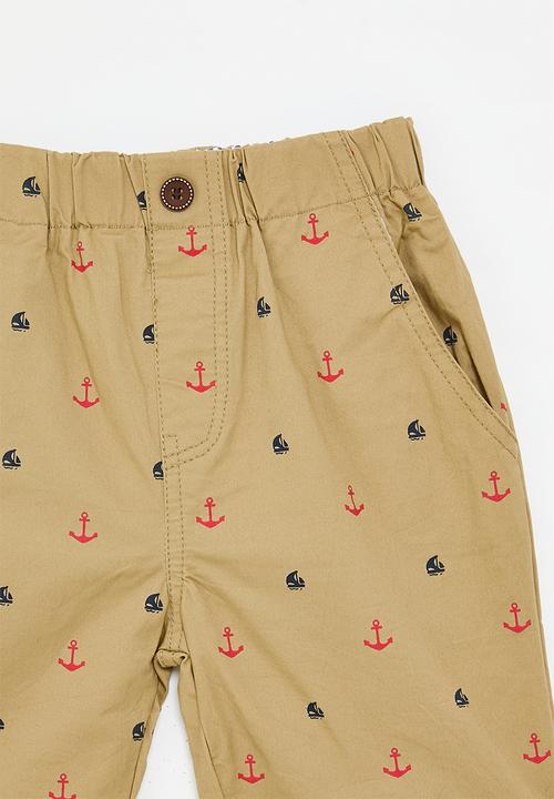 Pop Candy - Printed chino shorts - brown