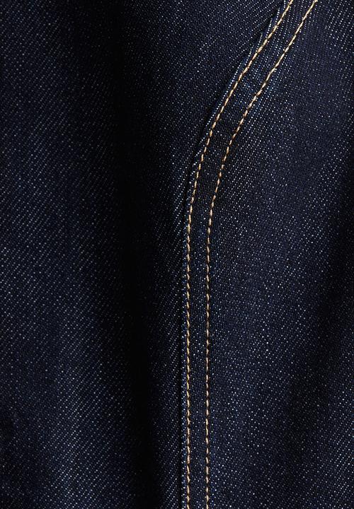 H&M - Tapered-waist denim waistcoat - dark denim blue