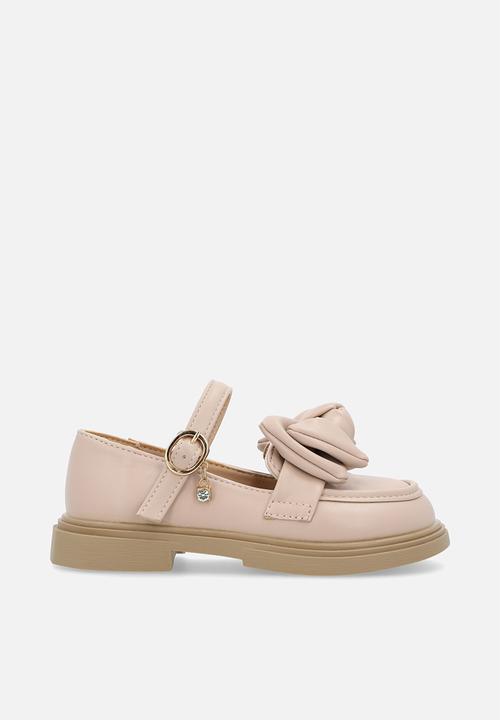 Pop Candy - Mary jane loafer with bow - champagne pink