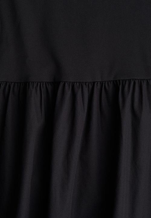 H&M - Short-sleeved maxi dress - black