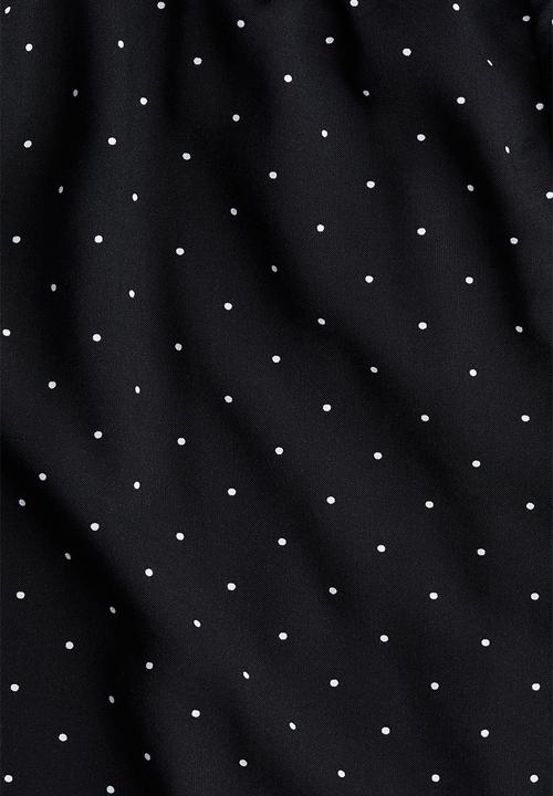 H&M - Tie-back playsuit - black/spotted