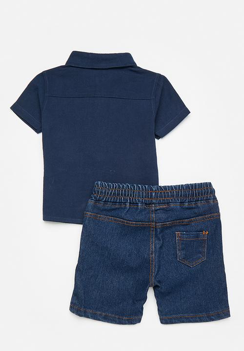 Pop Candy - Shirt & short set - navy