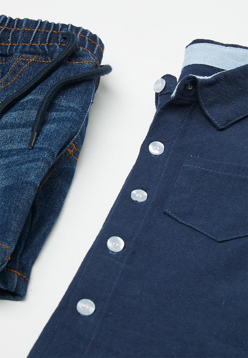 Pop Candy - Shirt & short set - navy