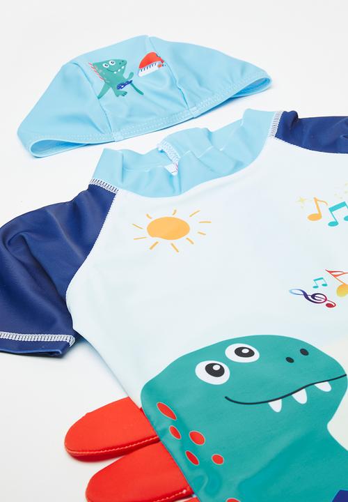 Pop Candy - Dino swimsuit - blue/multi