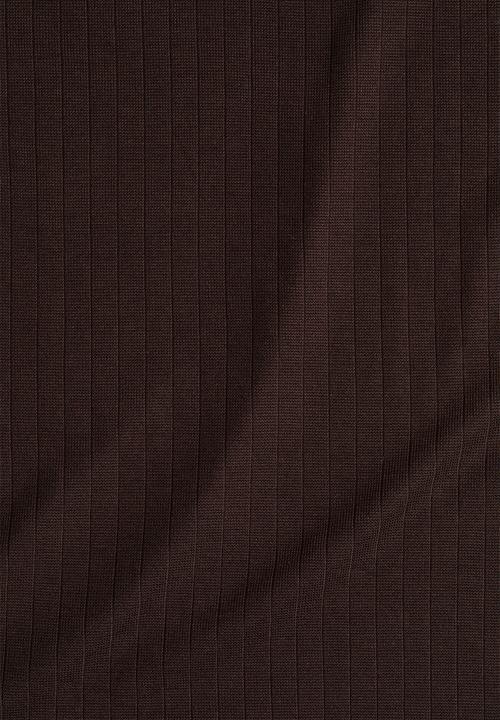 H&M - Ribbed jersey midi dress - dark brown