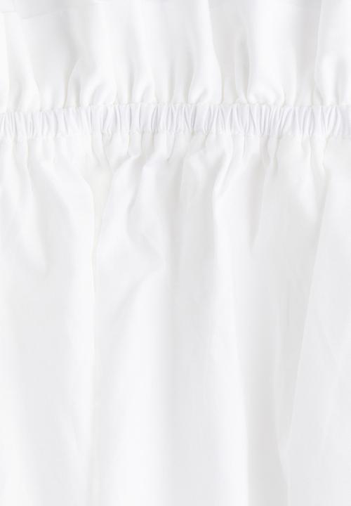 H&M - Off-the-shoulder poplin blouse - white