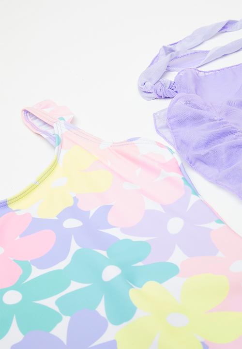 Pop Candy - Bikini and sarong set - lilac/floral