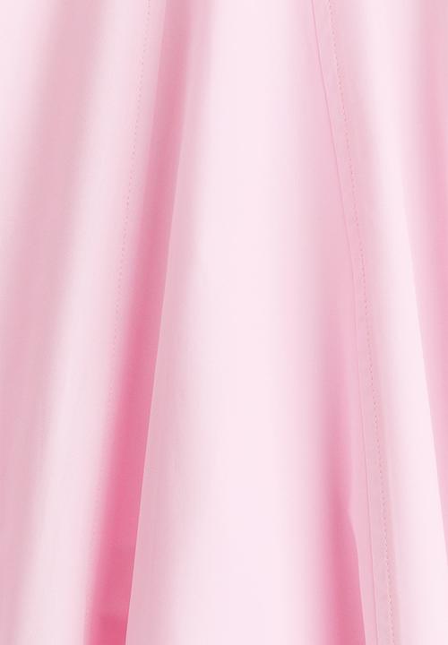 H&M - Flared cotton poplin skirt - pink