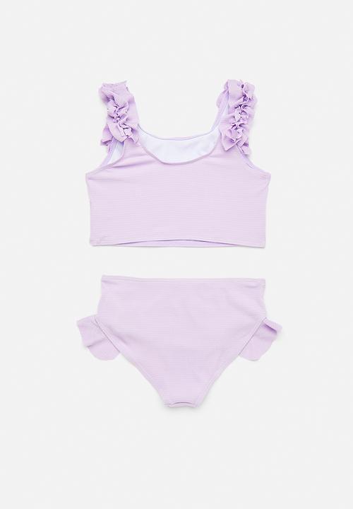 Pop Candy - 2 Piece frill detail bikini set - lilac