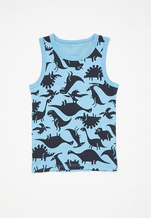 Pop Candy - 3 Pack printed vests - blue multi