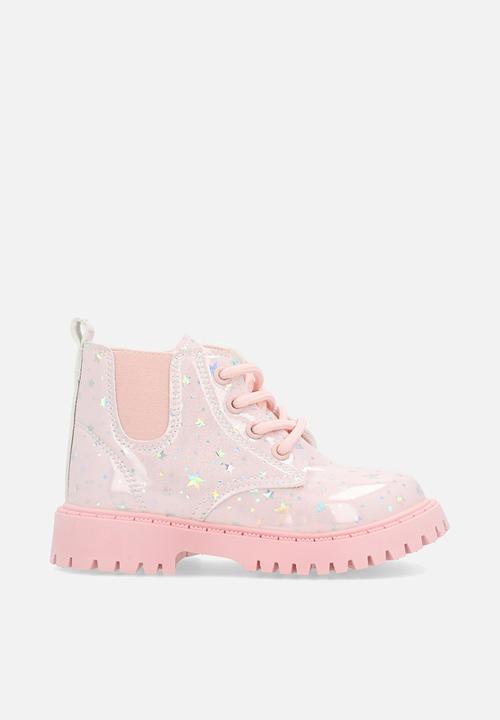 Pop Candy - Metallic star aop boot - pink