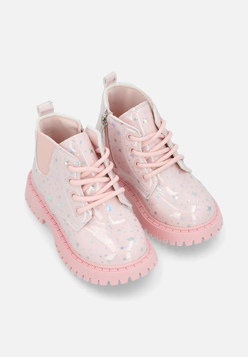 Pop Candy - Metallic star aop boot - pink