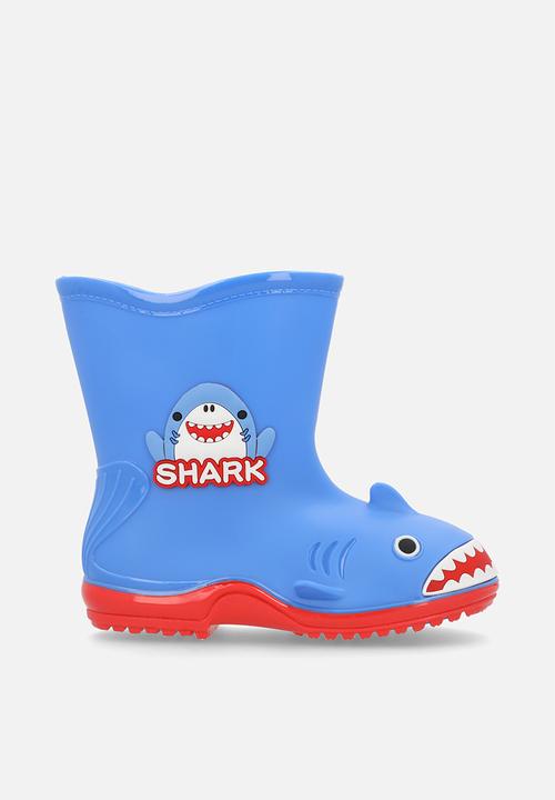 Pop Candy - Shark rain boots - blue/red