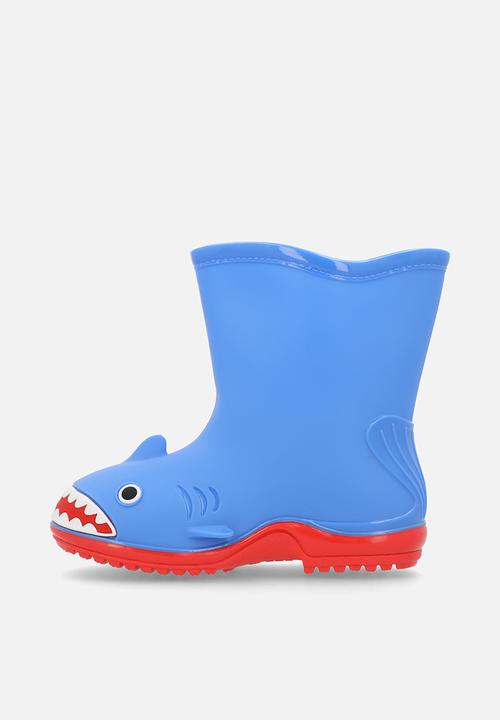 Pop Candy - Shark rain boots - blue/red