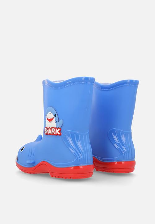Pop Candy - Shark rain boots - blue/red