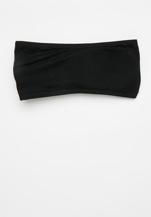 Pop Candy - 2 Pack padded boobtube bra - black/grey