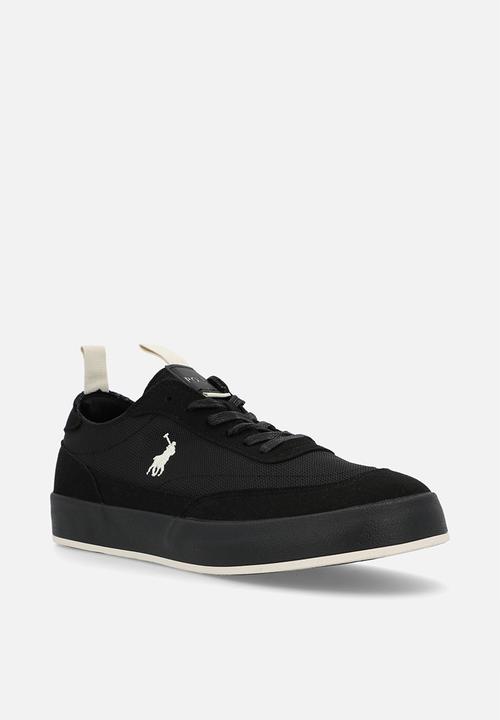 POLO - Textured court sneaker - black