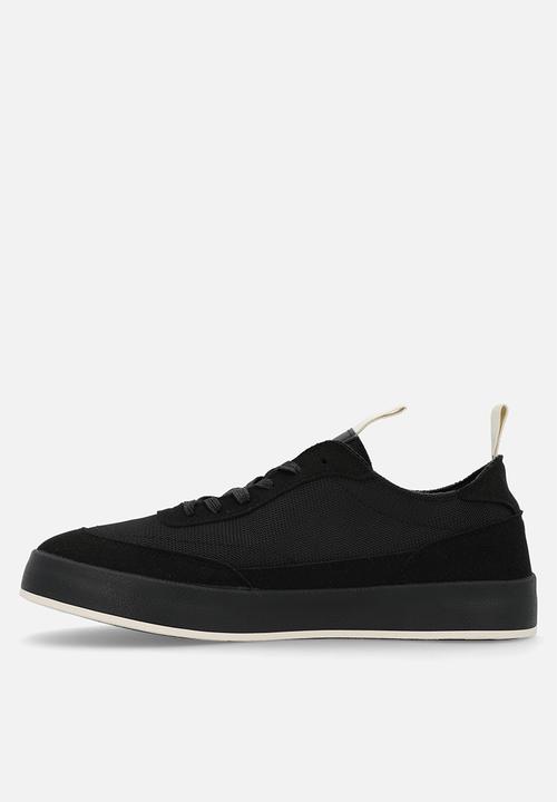 POLO - Textured court sneaker - black